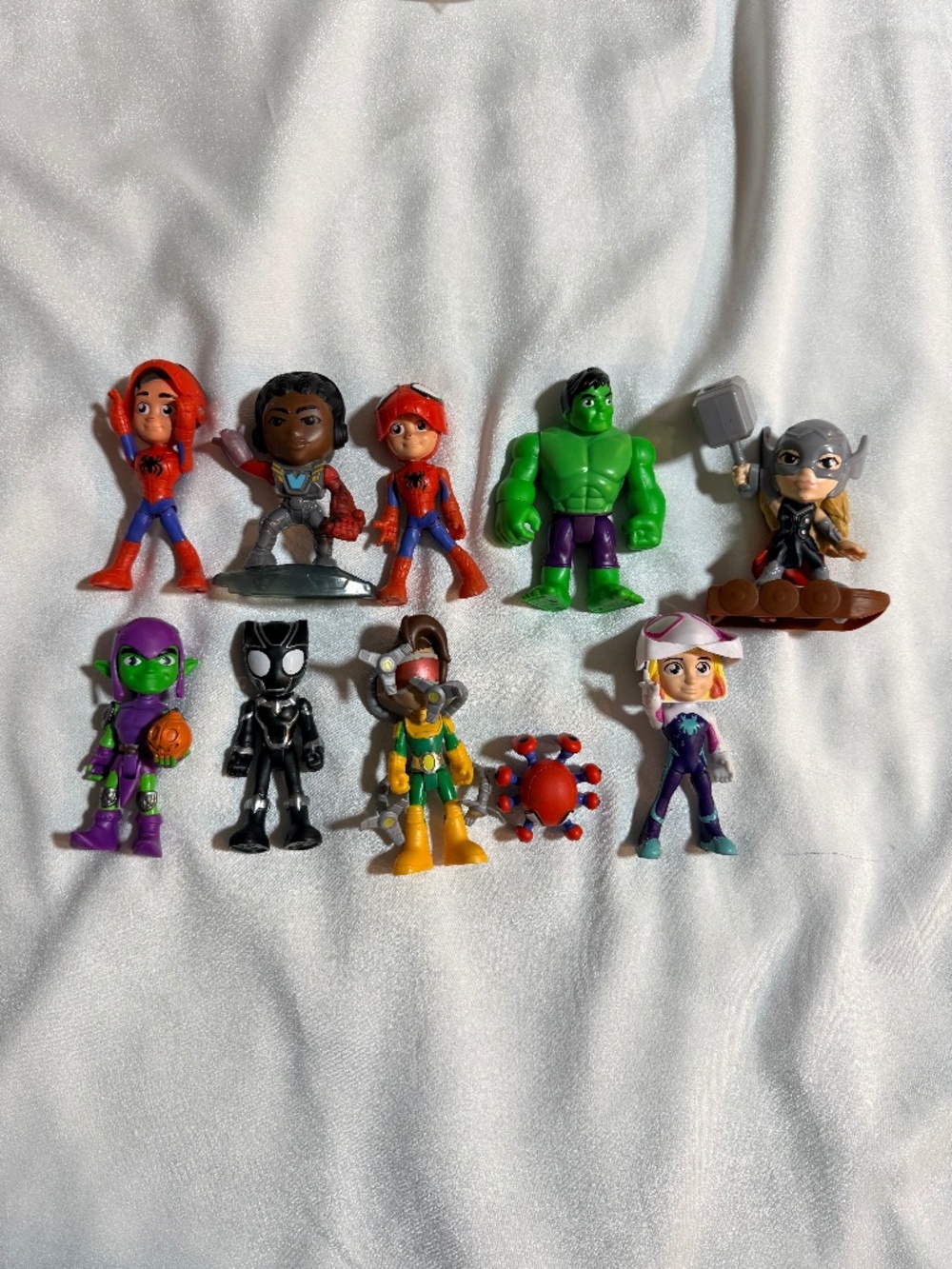 Marvel Super Hero Adventures Figure Lot Spider-Man Hulk Thor
